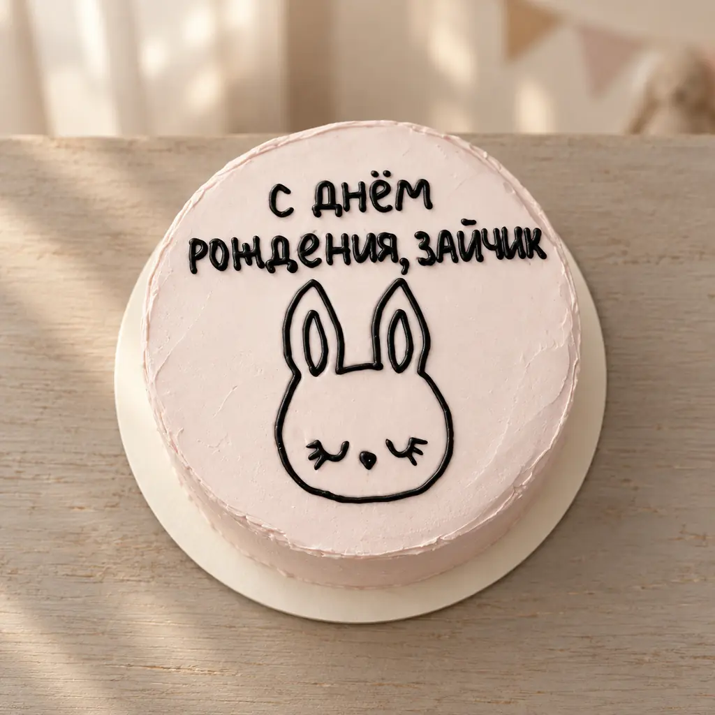 Розовый зайка